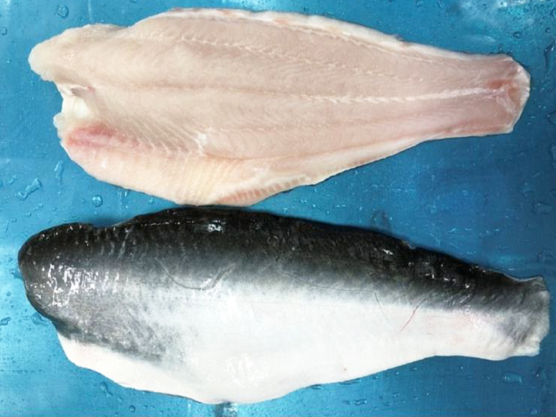Pangasius skin on, belly on,  Fat off or Fat on